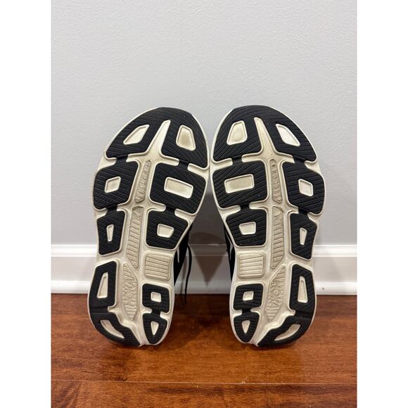 HOKA Bondi 9 Men’s 12.5 2E Wide Black White Running Shoes EUC
